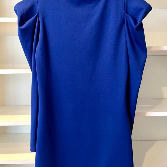 BB Dakota Steve Madden Spill the Tea Long Sleeve Mini Dress Cobalt Blue Size XS - Picture 4 of 5